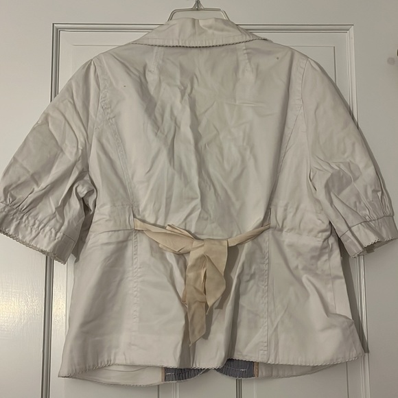 Anthropologie Elevenses White Collared Jacket - Picture 5 of 9